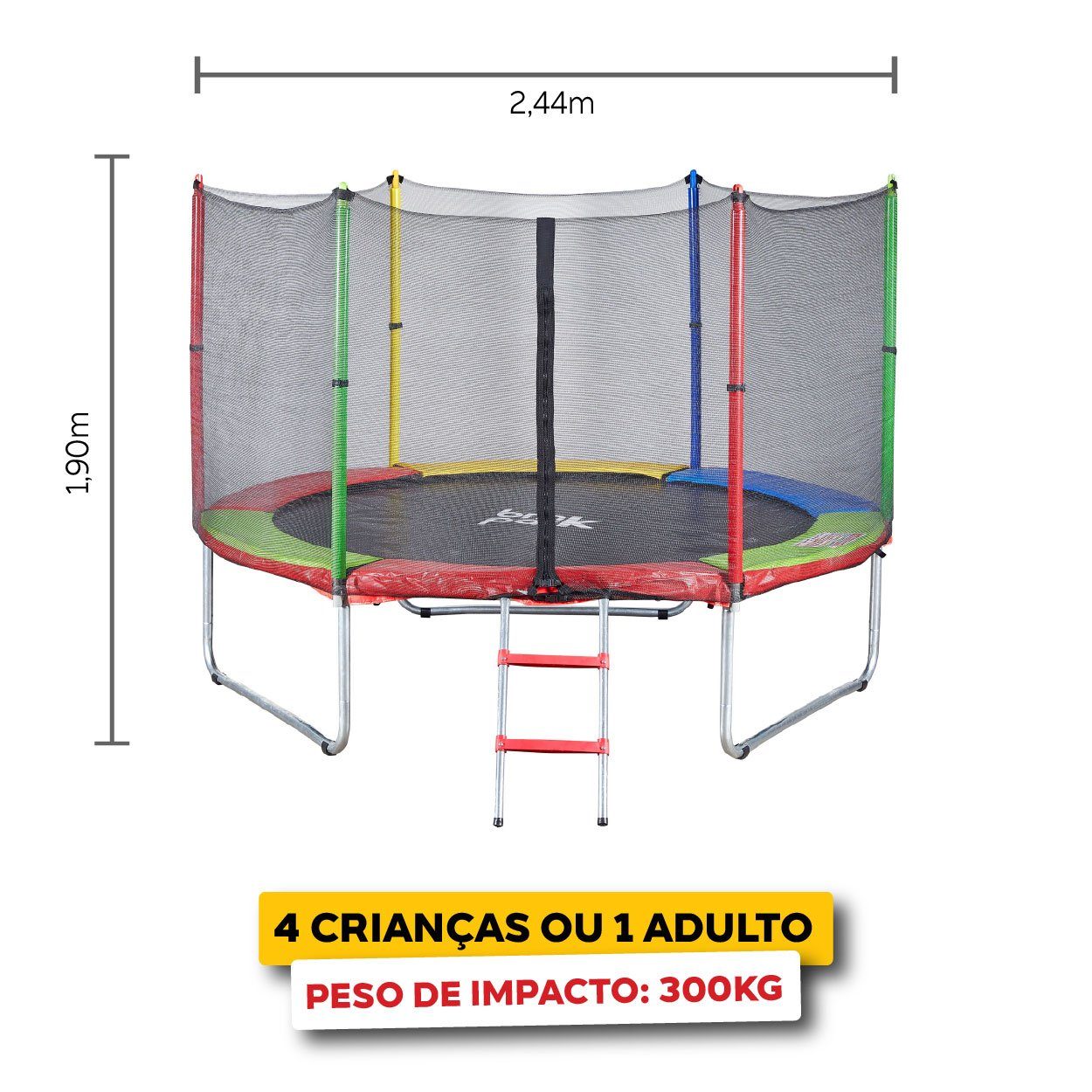 Lona premium em PVC da Cama Elástica Europa 2,44m