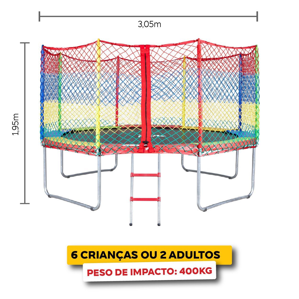 Lona premium sem emenda da cama elástica BrinkPark